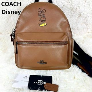 コーチ(COACH)の【大人気コラボ】コーチ ディズニー ミッキー リュック ブラウン レザー(リュック/バックパック)