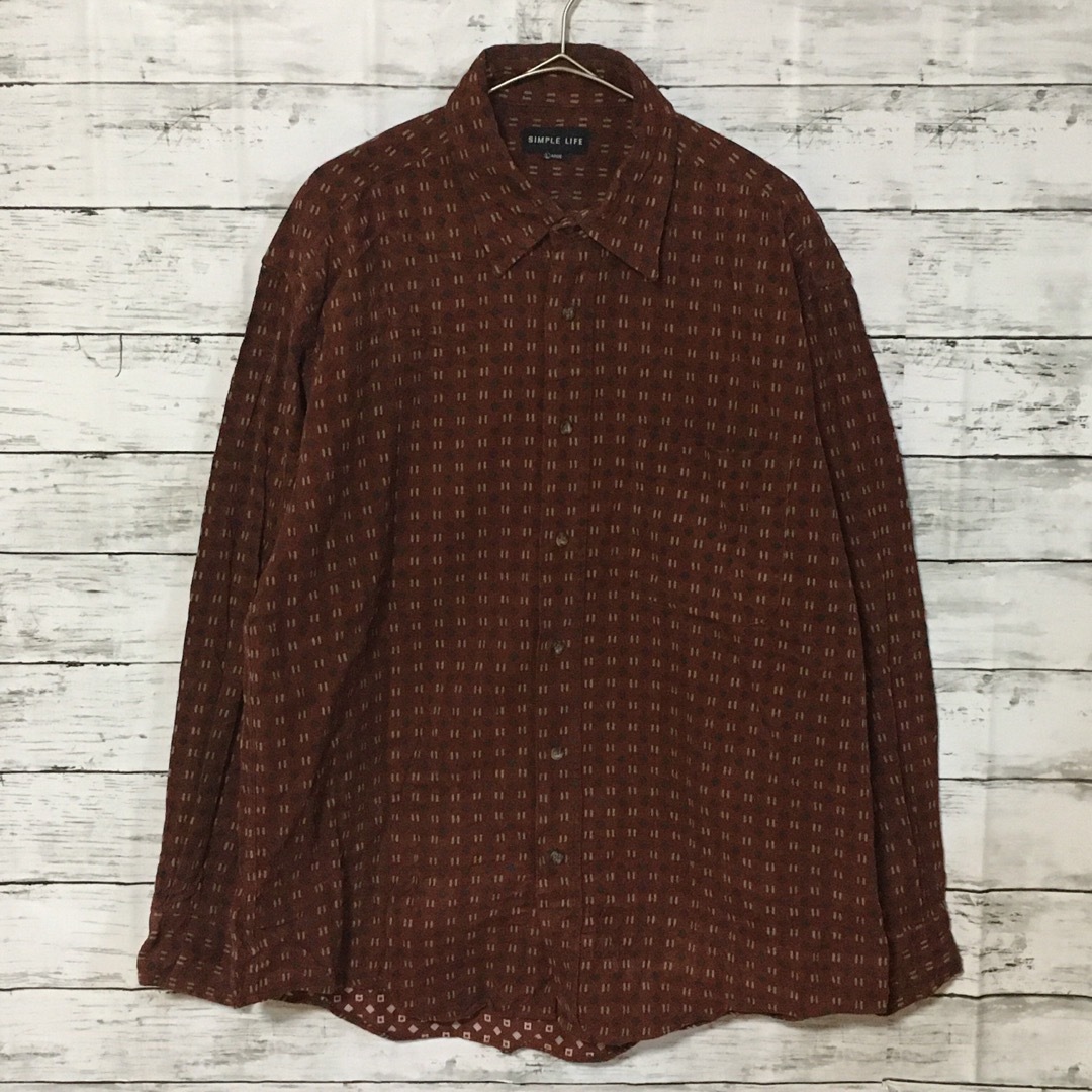 ART VINTAGE(アートヴィンテージ)の【希少】シンプルライフ SimpleLife コーデュロイシャツ M えんじ色 メンズのトップス(シャツ)の商品写真