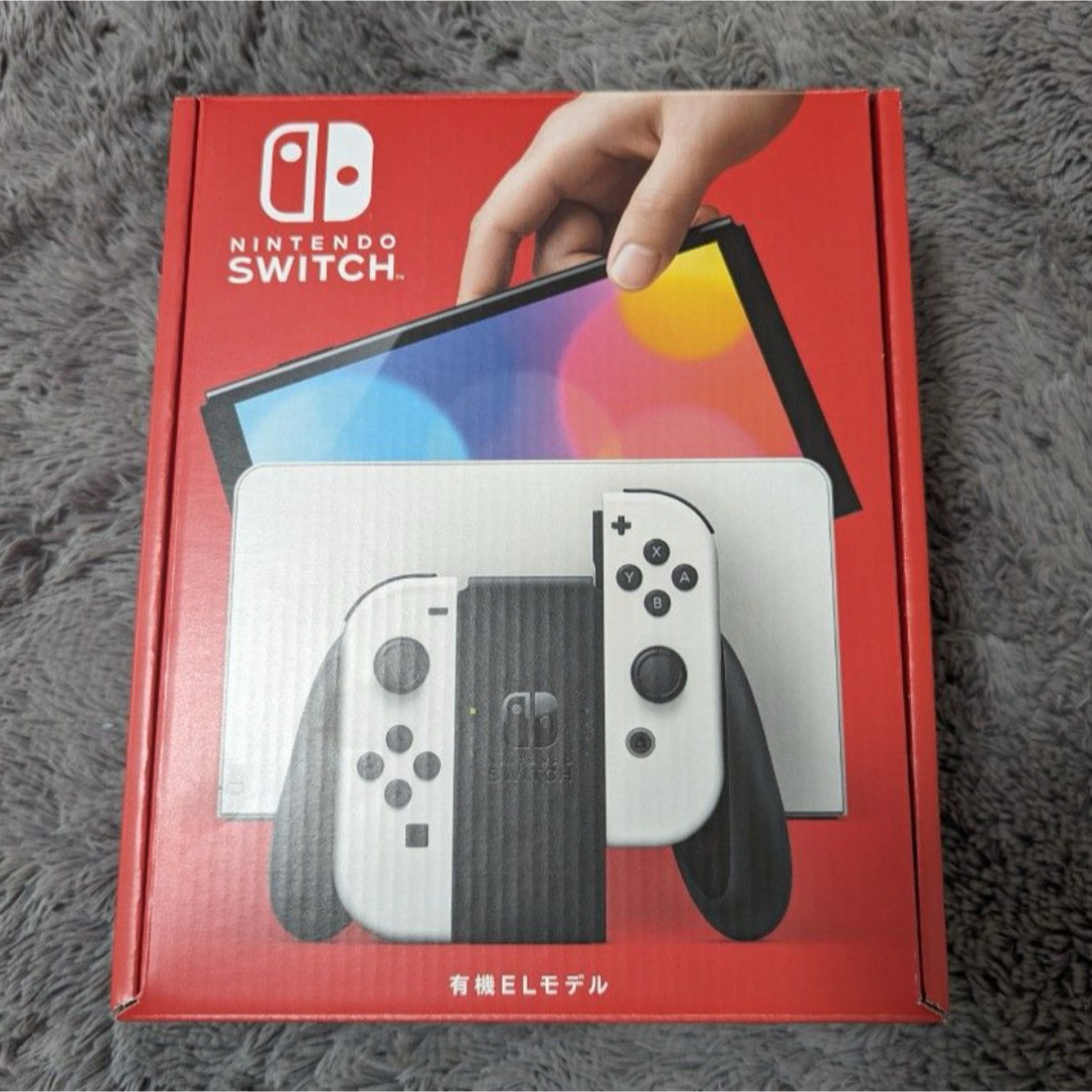 Nintendo Switch(ニンテンドースイッチ)の中古品 スイッチ  任天堂Switch有機ELホワイト   64ギガSDカード エンタメ/ホビーのゲームソフト/ゲーム機本体(家庭用ゲーム機本体)の商品写真