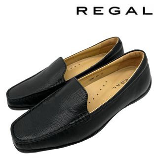 REGAL - 〈極美品〉REGAL リーガル【22cm】シボレザー スリッポン 黒 ブラック