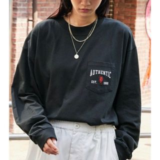 ユーエスポロアッスン(U.S. POLO ASSN.)の新品U.S. POLO ASSN. 長袖シャツ　ビックシルエット　男女兼用L 黒(カットソー(長袖/七分))