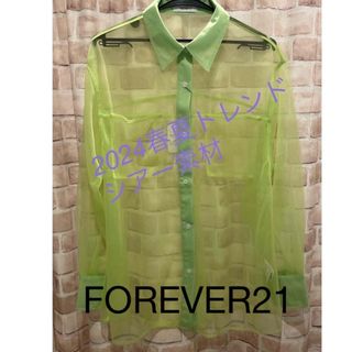 フォーエバートゥエンティーワン(FOREVER 21)のトレンド！FOREVER21  メッシュシアーシャツ(シャツ/ブラウス(長袖/七分))