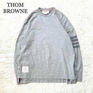 THOM BROWNE - 【未使用級】トムブラウン トレーナー 4bar グログラン シェルボタン 38