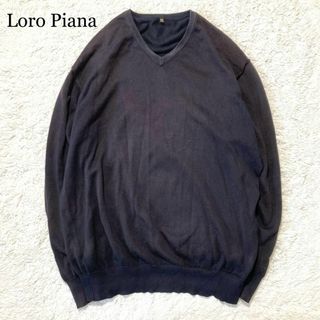 LORO PIANA - ロロピアーナ セーター ニット ダークブラウン コットン 52 2XL