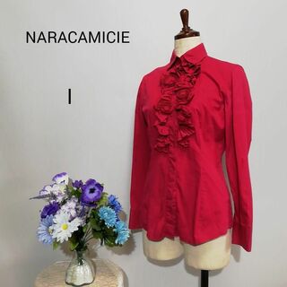 ナラカミーチェ(NARACAMICIE)のナラカミーチェ　極上美品　長袖ブラウス　Мサイズ　赤系色(シャツ/ブラウス(長袖/七分))