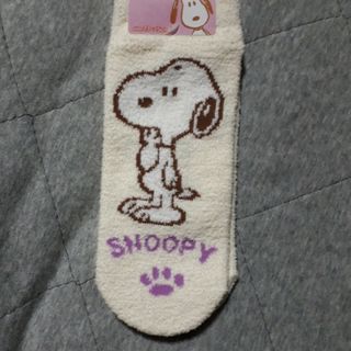 SNOOPY - 新品スヌーピーふわこも靴下M