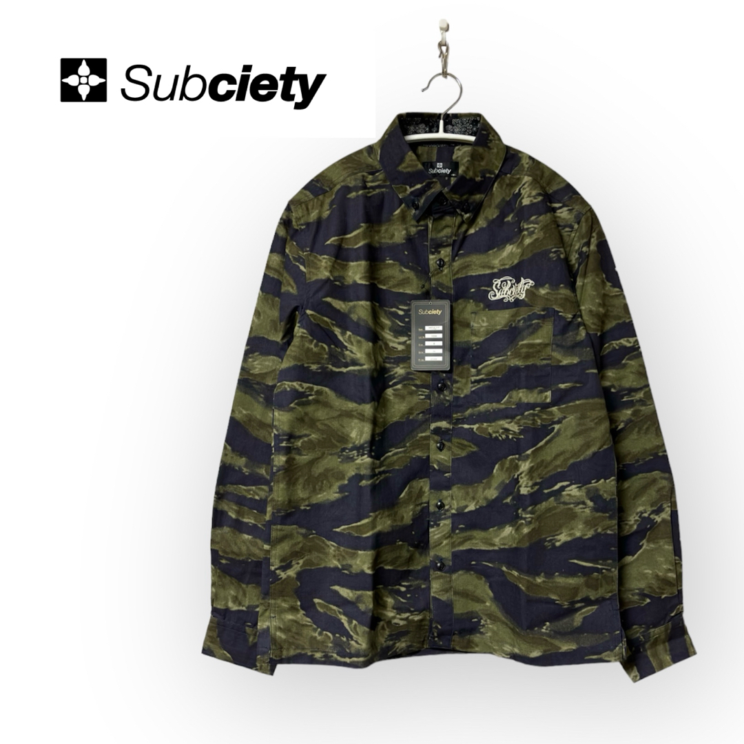 Subciety(サブサエティ)の【新品未使用】【サンプル品】subciety タイガーカモ ボタンダウンシャツ メンズのトップス(シャツ)の商品写真