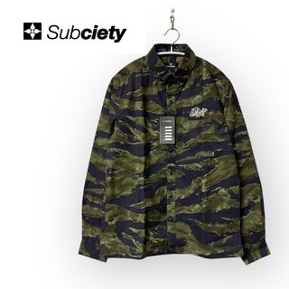 【新品未使用】【サンプル品】subciety タイガーカモ ボタンダウンシャツ