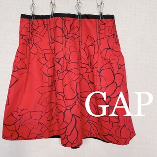 ギャップ(GAP)のGAP ギャップ レッド フローラル ミディサークル スカート(ひざ丈スカート)
