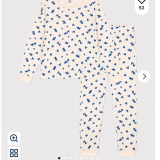 プチバトー(PETIT BATEAU)の【新品未使用】プチバトー　ハート　パジャマ　M(パジャマ)