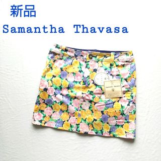 Samantha Thavasa - 新品タグ付　サマンサタバサ　ゴルフスカート　花柄　総柄　日本製　匿名発送