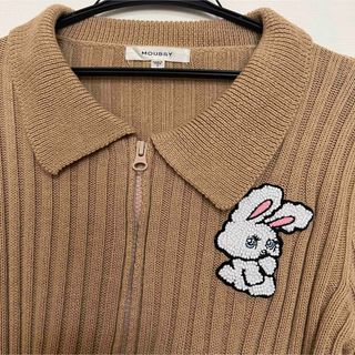 moussy - moussy   foxy   コラボ　ニット　ジップアップ