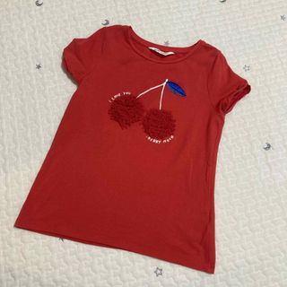 エイチアンドエム(H&M)のH＆M さくらんぼ 立体 Tシャツ 赤(Tシャツ/カットソー)