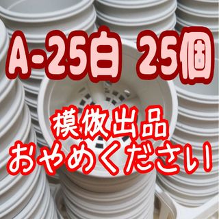 プラ鉢【A-25】25個 スリット鉢 丸 プレステラ 多肉植物(プランター)