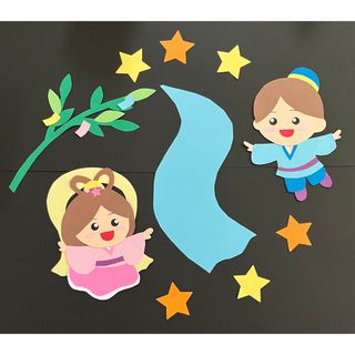 7月　七夕　壁面飾り(その他)