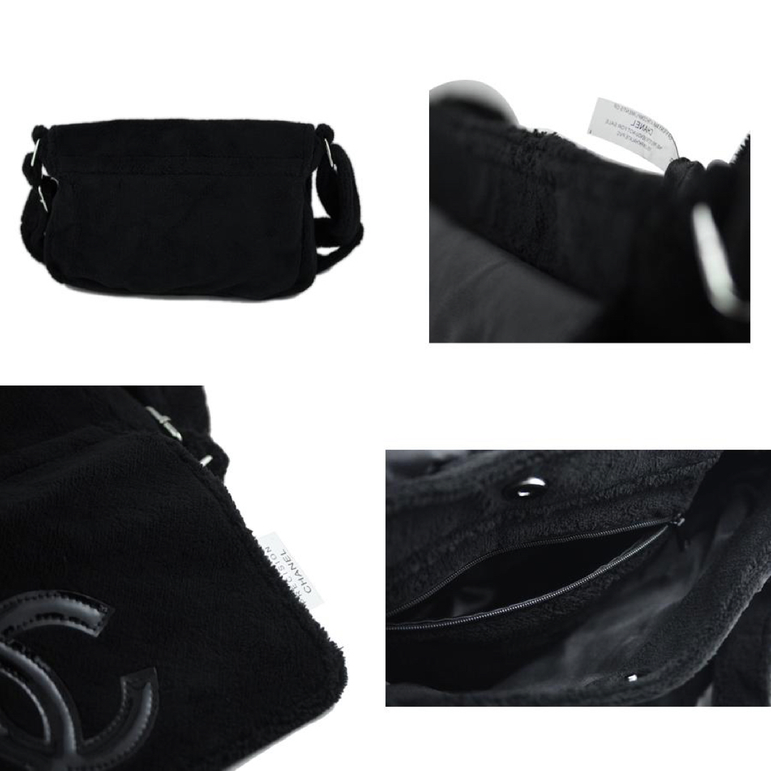 CHANEL(シャネル)の【新品未使用】CHANEL シャネル ショルダーバッグ　ブラック×白ロゴ レディースのバッグ(ショルダーバッグ)の商品写真