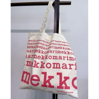 marimekko マリメッコ　トートバッグ エコバッグ 　大容量　ロゴ　ピンク(トートバッグ)