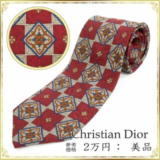 クリスチャンディオール(Christian Dior)の【全額返金保証・送料無料・LT271】ディオールのネクタイ・正規品・美品・総柄(ネクタイ)