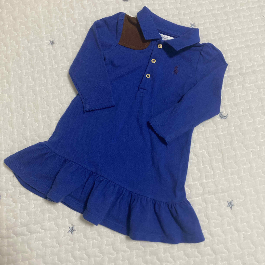 Ralph Lauren(ラルフローレン)のラルフローレン ベビー ワンピース 青 9m キッズ/ベビー/マタニティのベビー服(~85cm)(ワンピース)の商品写真