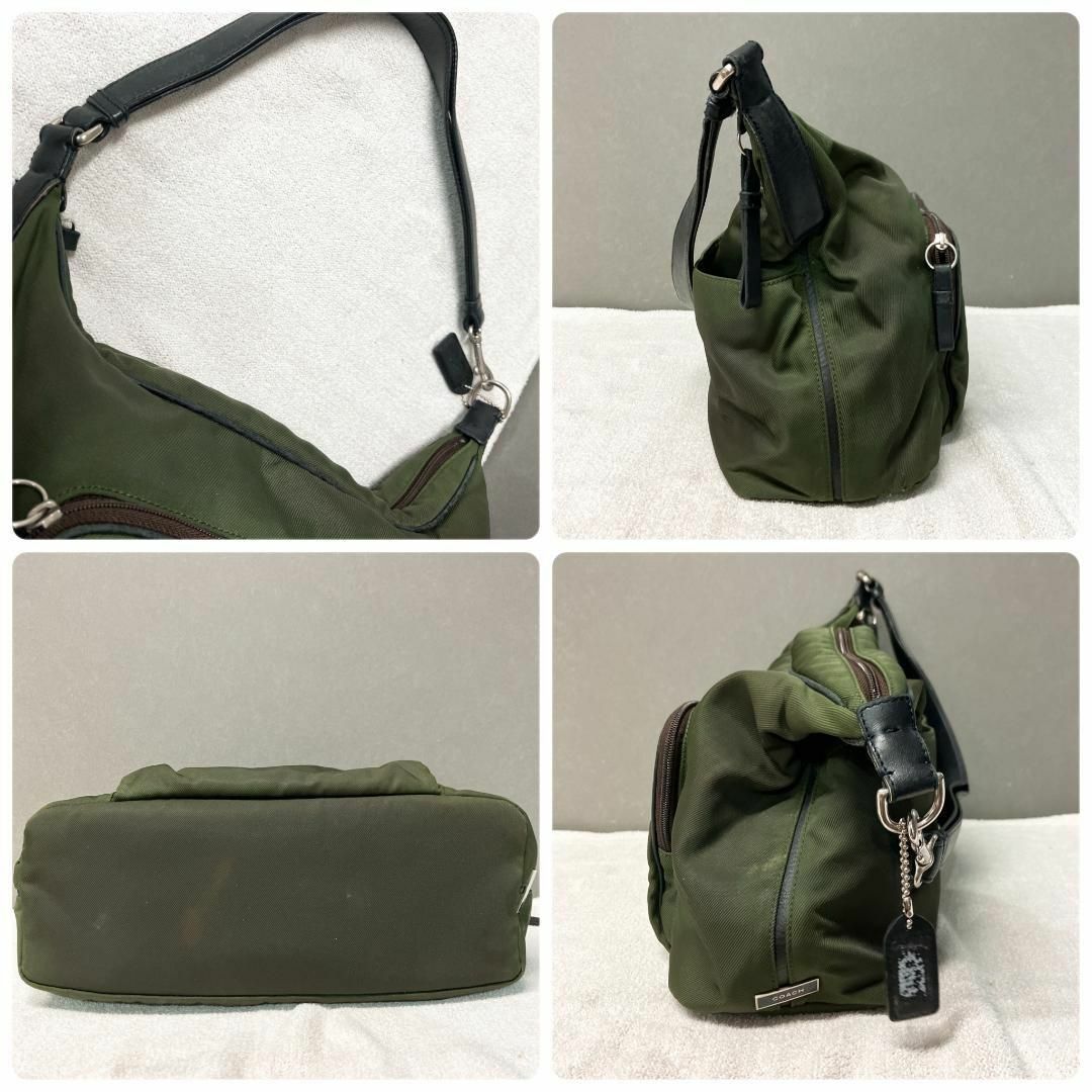 COACH(コーチ)の美品✨COACH コーチセミショルダーバッグトートバッグモスグリーン緑 レディースのバッグ(ショルダーバッグ)の商品写真