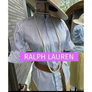 ラルフローレン(Ralph Lauren)の綺麗なお姉さんのラルフローレンお洒落ノーカラーブラウス(シャツ/ブラウス(半袖/袖なし))