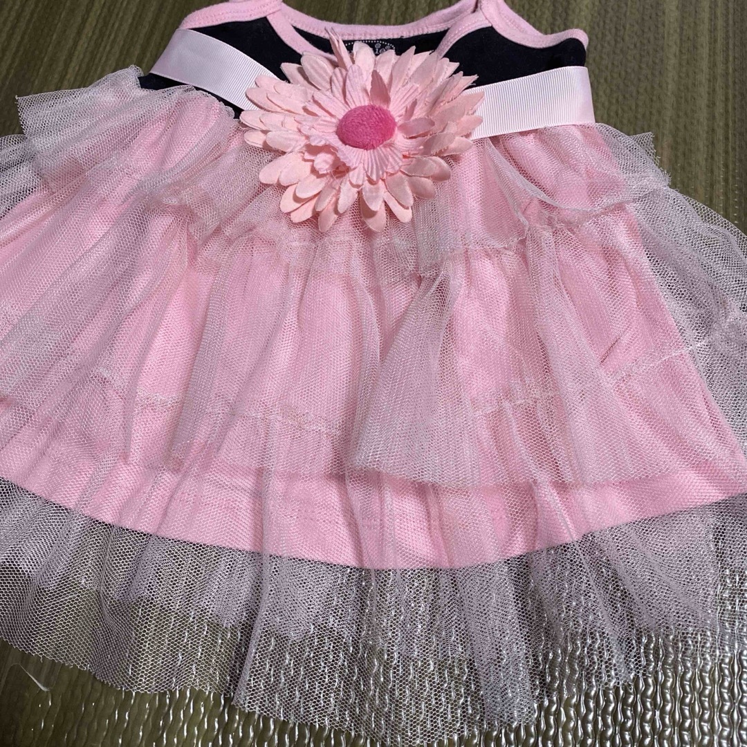 Mud Pie(マッドパイ)のmudpie baby ベビーチュールワンピース　ピンクドレス　6m 60cm キッズ/ベビー/マタニティのベビー服(~85cm)(ワンピース)の商品写真