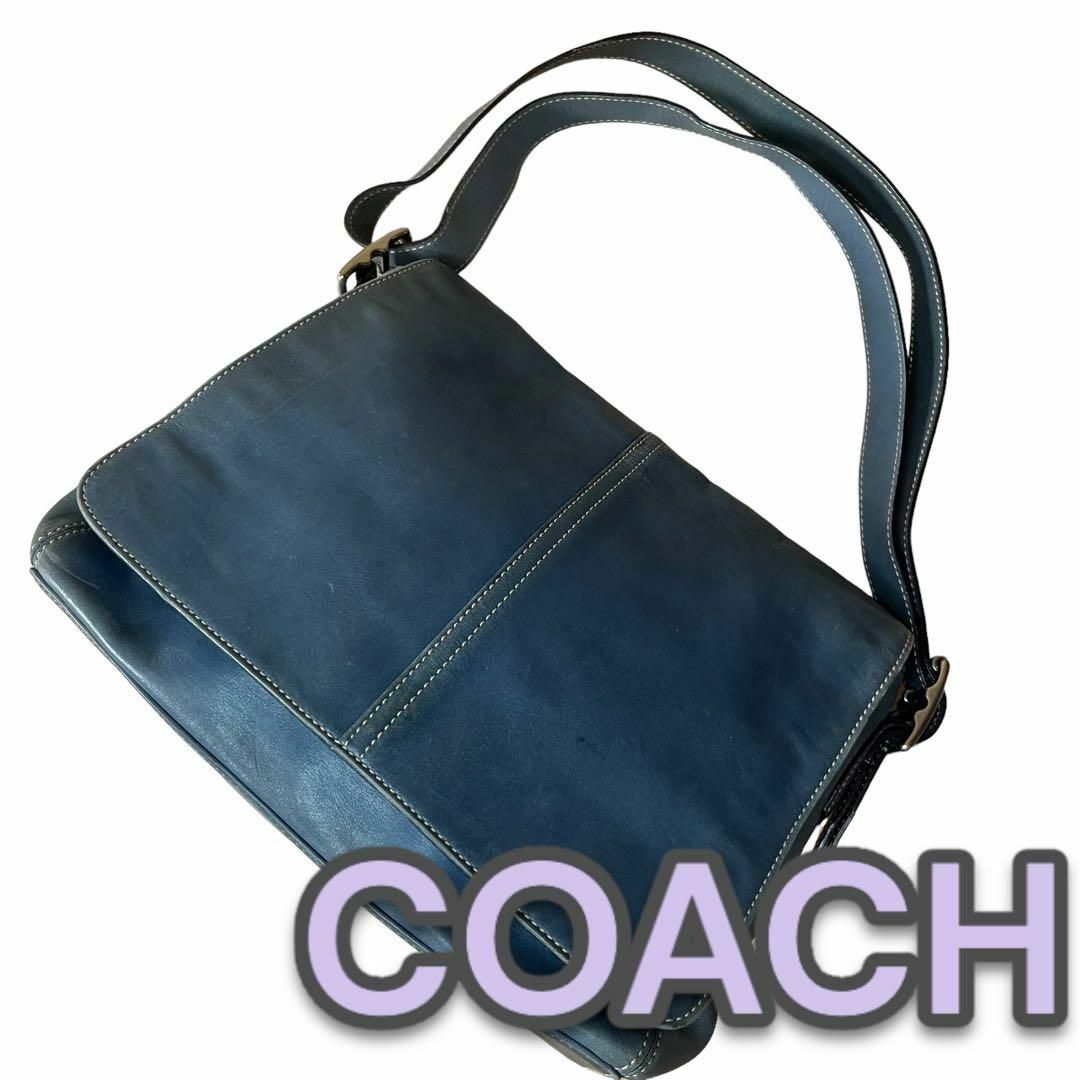 COACH(コーチ)の激レア品　COACH　コーチ　フルレザー　ショルダーバッグ　メッセンジャー レディースのバッグ(ショルダーバッグ)の商品写真