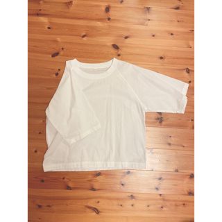 ムジルシリョウヒン(MUJI (無印良品))の無印　 無印 インド綿洗いざらし　 五分袖布帛Tシャツ(Tシャツ(長袖/七分))