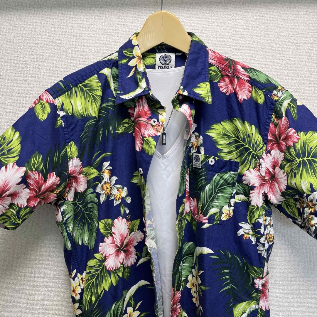 FRANKLIN&MARSHALL(フランクリンアンドマーシャル)のFRANKLIN&MARSHALL 花柄シャツ　アロハシャツ　半袖シャツ メンズのトップス(シャツ)の商品写真