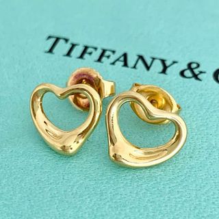 ティファニー(Tiffany & Co.)のティファニー K18 オープンハート ピアス イエローゴールド 750 y80(ピアス)