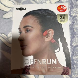 SHOKZ 骨伝導イヤホン OPENRUN SOLOR RED(ヘッドフォン/イヤフォン)