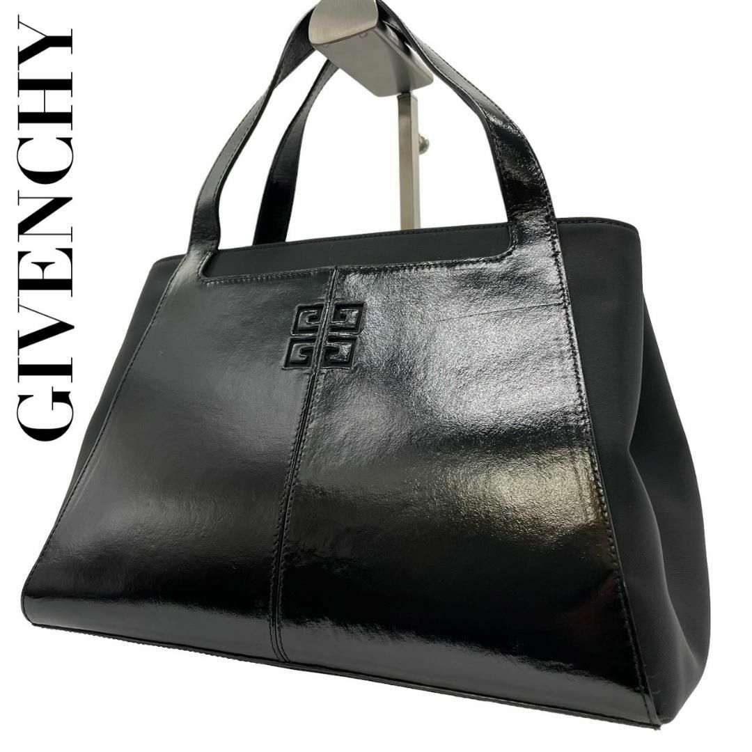 GIVENCHY(ジバンシィ)のGIVENCHY　ジバンシー　d3　レザー　ハンドバッグ　フォーマルバッグ 黒 レディースのバッグ(ハンドバッグ)の商品写真