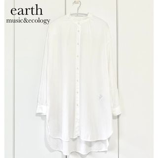 アースミュージックアンドエコロジー(earth music & ecology)の綿/レーヨンシャツチュニック　earth music&ecology(シャツ/ブラウス(長袖/七分))