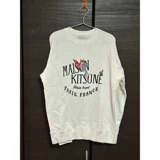 MAISON KITSUNE' - 【美品】MAISON KITSUNE スウェット 刺繍 プリント ホワイト