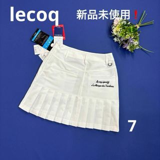 ルコックスポルティフ(le coq sportif)の新品未使用❗️ルコックゴルフ　スカート　フリル　プリーツ　ホワイト　サイズ7(ウエア)