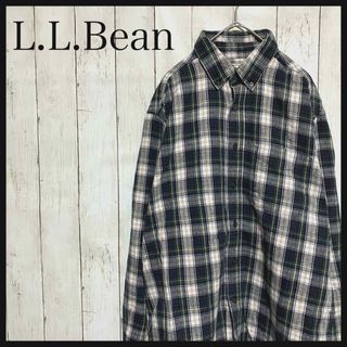 L.L.Bean - エルエルビーン 長袖BDフランネルチェックシャツ00s Z1173