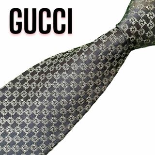 グッチ(Gucci)の◎美品 GUCCI グッチ ネクタイ クレスト紋章 格子柄 シルク イタリア製(ネクタイ)