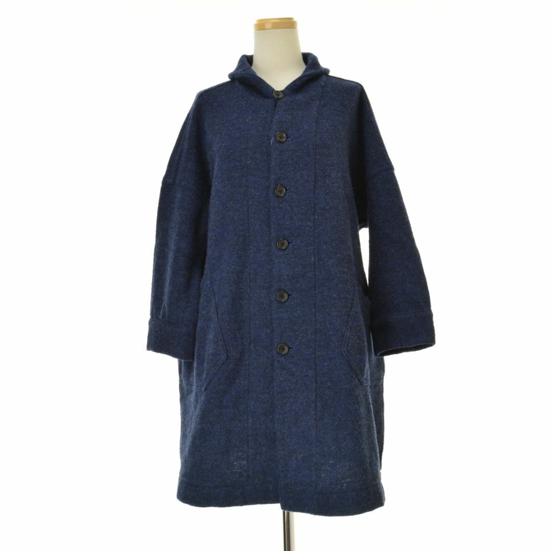 OMNIGOD(オムニゴッド)の【OMNIGOD】KNIT MELTON SAILOR COAT レディースのジャケット/アウター(ニットコート)の商品写真