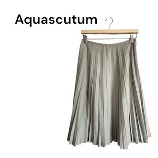 AQUA SCUTUM - Aquascutum アクアスキュータム プリーツスカート 7S ライトブルー