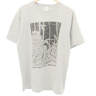 ラディアル(RADIALL)のラディアル プリント Tシャツ 半袖 ドクロ クルーネック ストレッチ 薄手 L(Tシャツ/カットソー(半袖/袖なし))