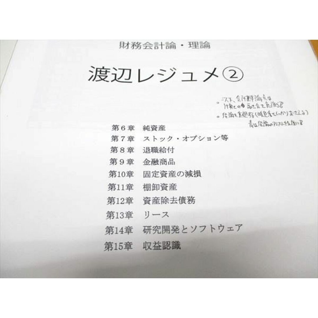 WJ96-065 CPA会計学院 公認会計士講座 財務会計論 理論 短答対策講義 渡辺レジュメ 1/2/3 2022年合格目標 計3冊 47M4C エンタメ/ホビーの本(ビジネス/経済)の商品写真