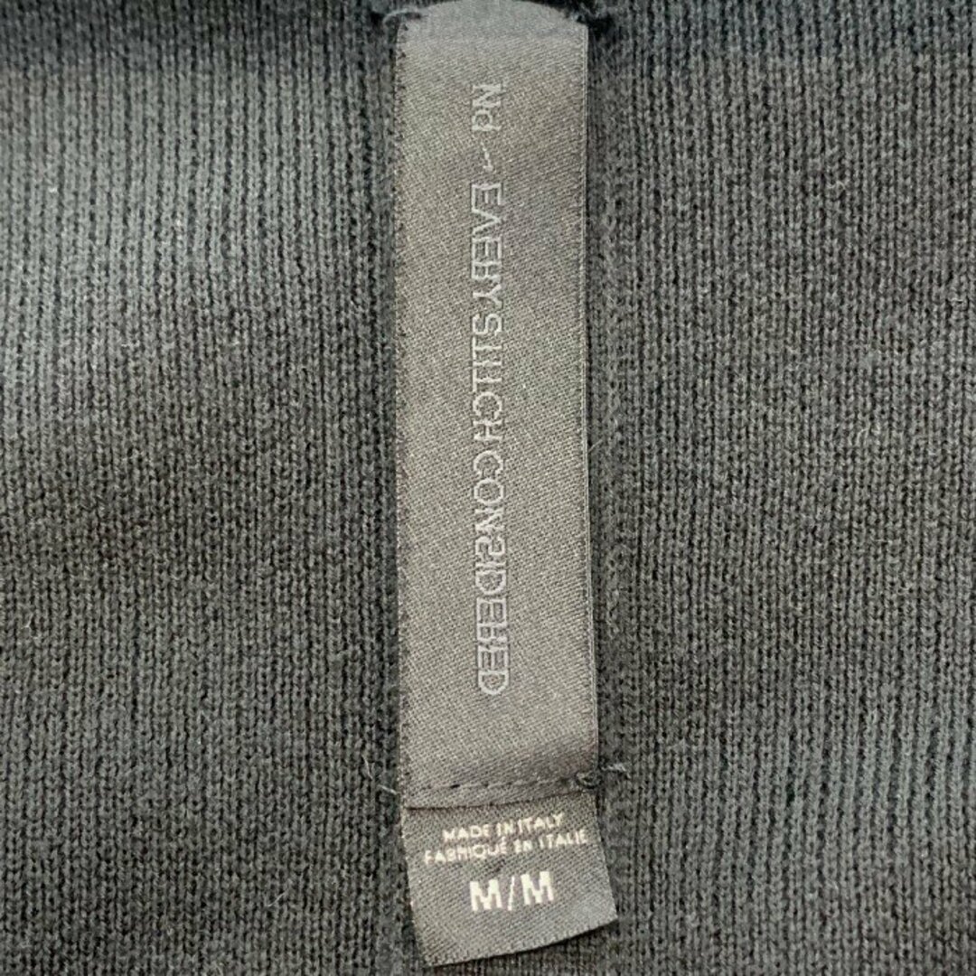 NIKE(ナイキ)のNIKE Every Stitch Considered ナイキ エブリ ステッチ コンスィダー ジップアップ リブ セーター ブラック コットン シルク カシミヤ Size M メンズのトップス(ニット/セーター)の商品写真
