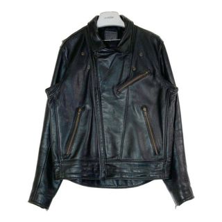 カドヤ(KADOYA)の★KADOYA カドヤ K'S LEATHER レザー ダブルライダースジャケット ブラック Size3L(ライダースジャケット)