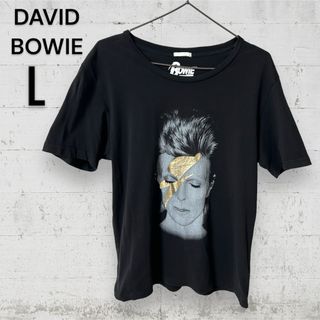 ジーユー(GU)のGU × DAVID BOWIE デヴィッド・ボウイ メンズ バンドTシャツ L(Tシャツ/カットソー(半袖/袖なし))