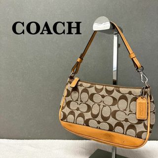 コーチ(COACH)の美品✨COACH コーチハンドバッグトートバッグブラウン茶シグネチャー総柄(トートバッグ)