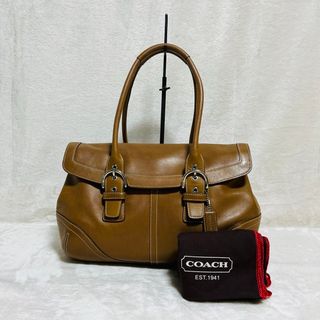 コーチ(COACH)のコーチ　ハンドバッグ　フラップサッチェル　レザー　ショッパー付(ハンドバッグ)