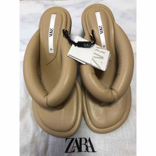 ZARA パデッドヒールサンダル パデッドサンダル   新品　39