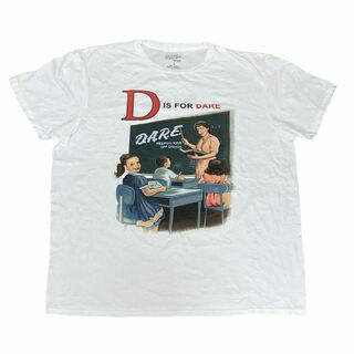 D.A.R.E. 半袖Tシャツ 子供 教室 先生 チャリティー 白T c41(Tシャツ/カットソー(半袖/袖なし))