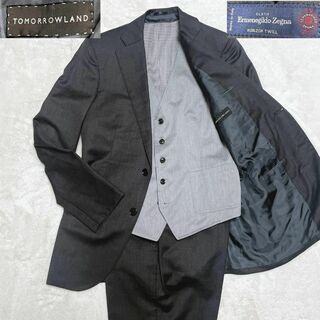 TOMORROWLAND - 極美品 トゥモローランド ゼニア スーツ 上下 セットアップ 3ピース ブラック