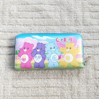 ケアベア(CareBears)のケアベア 水色 ブルー 長財布 原宿 デコラ 6％DOKIDOKI アウトレット(財布)